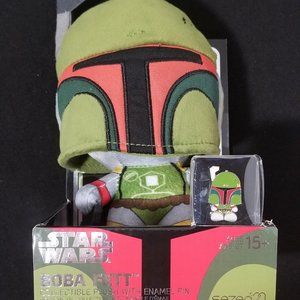 NEW Seven20 Star Wars Collectible Plush w/ Enamel Pin - Boba Fett